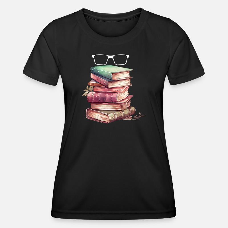 Book Lover Book Nerd - Women's Functional T-Shirt - black