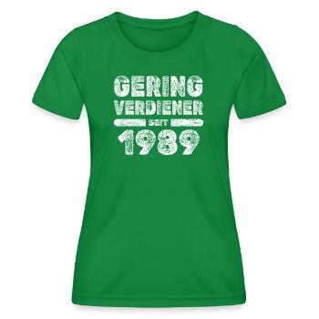 Ruling 1989 - Women's Functional T-Shirt - kelly green - Front - AI Model Female 172 dark (172cm)