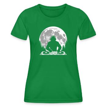 Bigfoot DJ Moon - T-shirt sport Femme - vert - Devant - AI Model Female 172 dark (172cm)