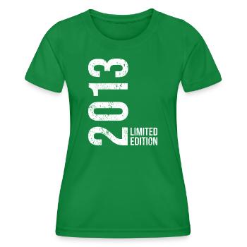 13 Jahre – Jahrgang 2013 Geschenkidee - Frauen Funktions-T-Shirt - Kelly Green - Vorne - AI Model Female 172 dark (172cm)