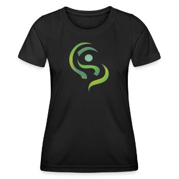yoga_design_1 - Women's Functional T-Shirt - black - Front - AI Model Female 172 light (172cm)