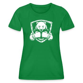 Eisbär Polar Bär Boxen MMA - Frauen Funktions-T-Shirt - Kelly Green - Vorne - AI Model Female 172 dark (172cm)