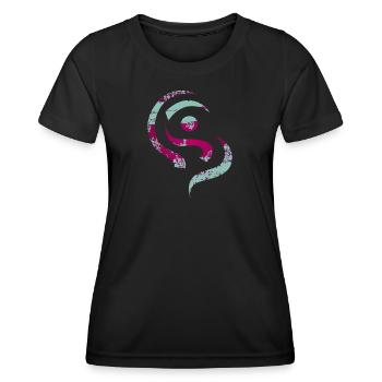 yoga_design_13 - Women's Functional T-Shirt - black - Front - AI Model Female 172 light (172cm)