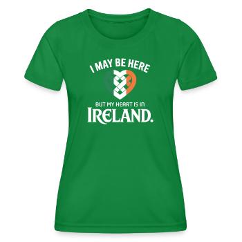 Herz in Irland Stolz Tee - Frauen Funktions-T-Shirt - Kelly Green - Vorne - AI Model Female 172 dark (172cm)