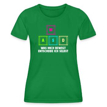 Gaming Computer Gamer Gaming Gamer - Women's Functional T-Shirt - kelly green - Front - AI Model Female 172 dark (172cm)
