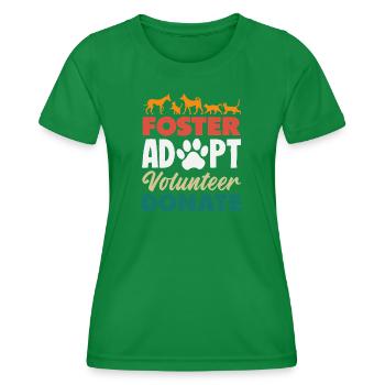 Foster Adopt Volunteer Animal Rescue Shelter - Women's Functional T-Shirt - kelly green - Front - AI Model Female 172 dark (172cm)