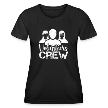 Bénévole Équipe de Dons Bénévoles - T-shirt sport Femme - noir - Devant - AI Model Female 172 light (172cm)