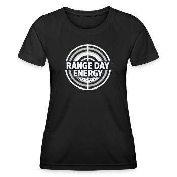 Shooting range at the shooting range, shooting exercises at the - Women's Functional T-Shirt - black - Front - AI Model Female 172 light (172cm)