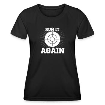Shooting range at the shooting range, shooting exercises at the - Women's Functional T-Shirt - black - Front - AI Model Female 172 light (172cm)