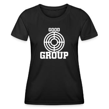 Shooting range at the shooting range, shooting exercises at the - Women's Functional T-Shirt - black - Front - AI Model Female 172 light (172cm)
