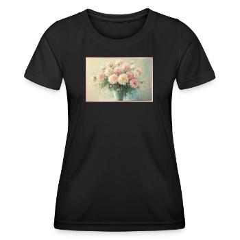 Delicate pastel floral bouquet - Women's Functional T-Shirt - black - Front - AI Model Female 172 light (172cm)