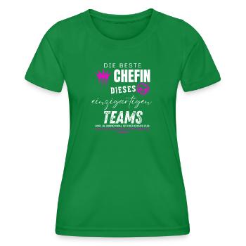 beste Chefin einzigartiges Team Chefin geschenke - T-shirt sport Femme - vert - Devant - AI Model Female 172 dark (172cm)