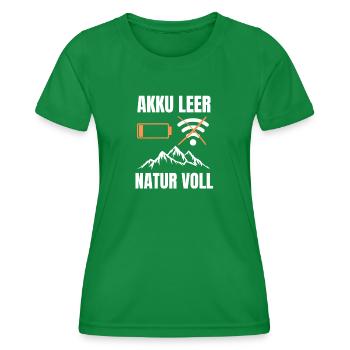 Nature de batterie vide - T-shirt sport Femme - vert - Devant - AI Model Female 172 dark (172cm)