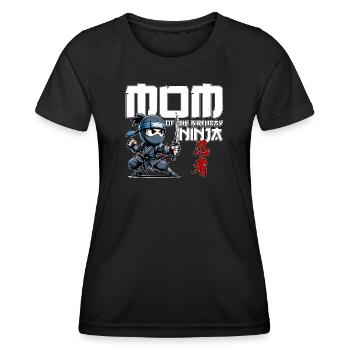 Mama des Geburtstags Ninja Geburtstag Lustig - Frauen Funktions-T-Shirt - Schwarz - Vorne - AI Model Female 172 light (172cm)