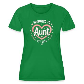 Tante 2026 Tante 2026 Befördert zu Tante 2026 - Frauen Funktions-T-Shirt - Kelly Green - Vorne - AI Model Female 172 dark (172cm)