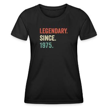 legendary since 1975 - Women's Functional T-Shirt - black - Front - AI Model Female 172 light (172cm)