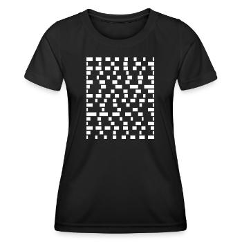 Grille de pixels monochrome - T-shirt sport Femme - noir - Devant - AI Model Female 172 light (172cm)