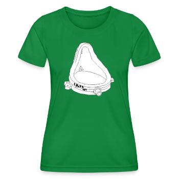 Duchamp Fountain Urinal Art Funny Line Sketch - Women's Functional T-Shirt - kelly green - Front - AI Model Female 172 dark (172cm)