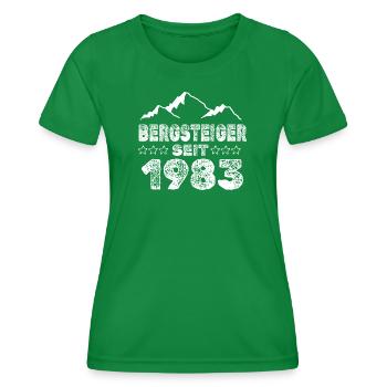 1983 - Women's Functional T-Shirt - kelly green - Front - AI Model Female 172 dark (172cm)