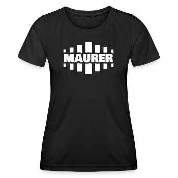 Métier de maçon - T-shirt sport Femme - noir - Devant - AI Model Female 172 light (172cm)