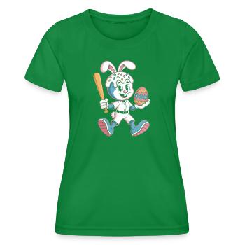 Hoppelhase mit Osterei - Frauen Funktions-T-Shirt - Kelly Green - Vorne - AI Model Female 172 dark (172cm)
