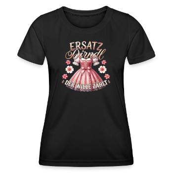 T-shirt traditionnel Chemise traditionnelle féminine Chemise Dirndl - T-shirt sport Femme - noir - Devant - AI Model Female 172 light (172cm)