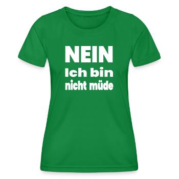 Fatigué - T-shirt sport Femme - vert - Devant - AI Model Female 172 dark (172cm)
