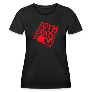Certified Gym Rat Lustig Fitness Training Spruch - Frauen Funktions-T-Shirt - Schwarz - Vorne - AI Model Female 172 light (172cm)