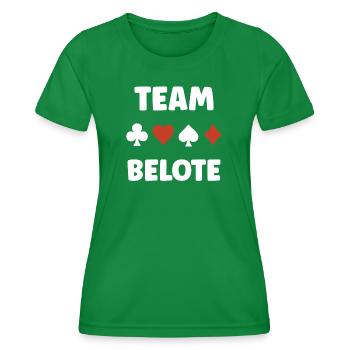 Belote - Frauen Funktions-T-Shirt - Kelly Green - Vorne - AI Model Female 172 dark (172cm)
