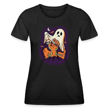 Horror Movie Night Monster Popcorn - Women's Functional T-Shirt - black - Front - AI Model Female 172 light (172cm)