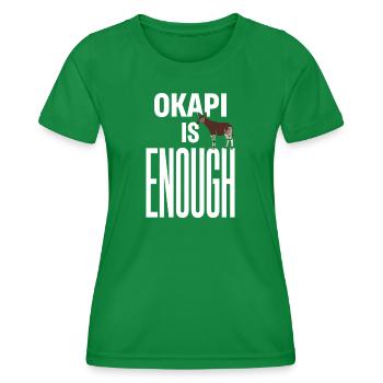 Okapi-liebhaber Okapi-tier Seltene Tierweltliebe - Frauen Funktions-T-Shirt - Kelly Green - Vorne - AI Model Female 172 dark (172cm)