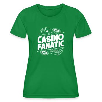 Casino Gambler Casino Fanatic Gambling - T-shirt sport Femme - vert - Devant - AI Model Female 172 dark (172cm)