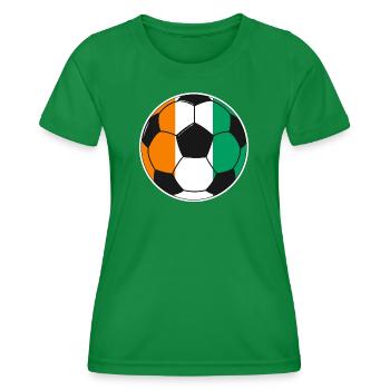 Football - Team Ivory Coast - Women's Functional T-Shirt - kelly green - Front - AI Model Female 172 dark (172cm)