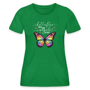 Graphique inspirant de fan papillon - T-shirt sport Femme - vert - Devant - AI Model Female 172 dark (172cm)