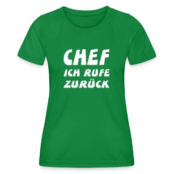 Chef - Frauen Funktions-T-Shirt - Kelly Green - Vorne - AI Model Female 172 dark (172cm)
