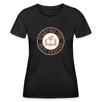 Bücher lesen für Neuanfang & Selbstheilung - Frauen Funktions-T-Shirt - Schwarz - Vorne - AI Model Female 172 light (172cm)