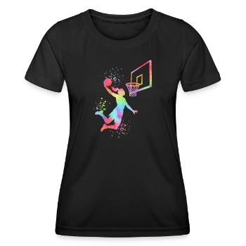Basketball Girls Basketball Women - Women's Functional T-Shirt - black - Front - AI Model Female 172 light (172cm)