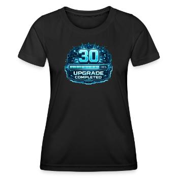 Upgrade 30 terminé - T-shirt sport Femme - noir - Devant - AI Model Female 172 light (172cm)