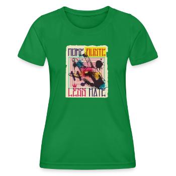 Graffiti musical - T-shirt sport Femme - vert - Devant - AI Model Female 172 dark (172cm)