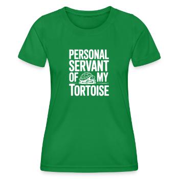 Serviteur personnel de ma tortue - T-shirt sport Femme - vert - Devant - AI Model Female 172 dark (172cm)