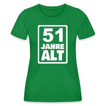 Alter 51 - Frauen Funktions-T-Shirt - Kelly Green - Vorne - AI Model Female 172 dark (172cm)