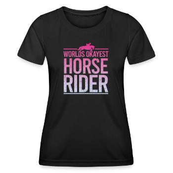 Der beste Pferdereiter der Welt - Frauen Funktions-T-Shirt - Schwarz - Vorne - AI Model Female 172 light (172cm)