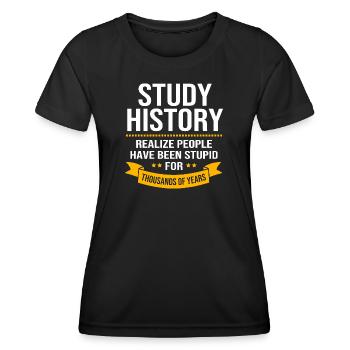 Historisch Historiker Geschichte - Frauen Funktions-T-Shirt - Schwarz - Vorne - AI Model Female 172 light (172cm)