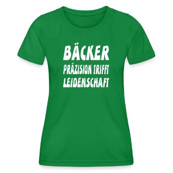 Bäcker - Frauen Funktions-T-Shirt - Kelly Green - Vorne - AI Model Female 172 dark (172cm)