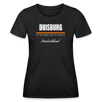 Duisbourg - T-shirt sport Femme - noir - Devant - AI Model Female 172 light (172cm)