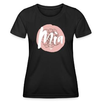 Mila Mädchenname Baby Shower Name Shirt - Frauen Funktions-T-Shirt - Schwarz - Vorne - AI Model Female 172 light (172cm)