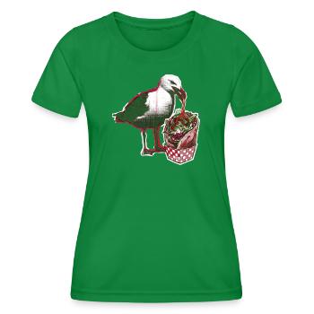 Kebab Seagull - Women's Functional T-Shirt - kelly green - Front - AI Model Female 172 dark (172cm)