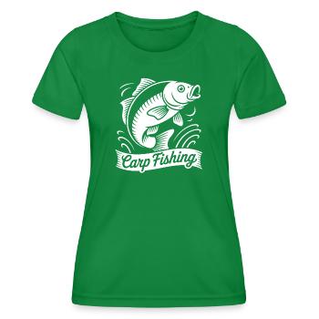Pêche à la carpe - T-shirt sport Femme - vert - Devant - AI Model Female 172 dark (172cm)
