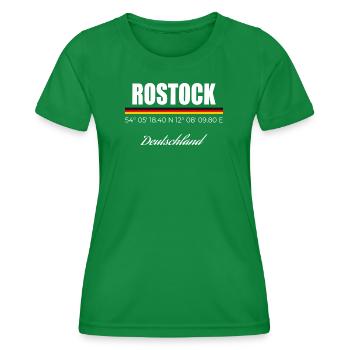 Rostock - Frauen Funktions-T-Shirt - Kelly Green - Vorne - AI Model Female 172 dark (172cm)