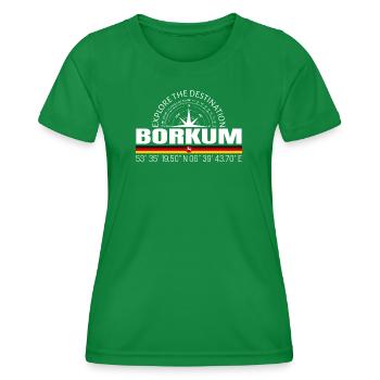 Borkum - Frauen Funktions-T-Shirt - Kelly Green - Vorne - AI Model Female 172 dark (172cm)
